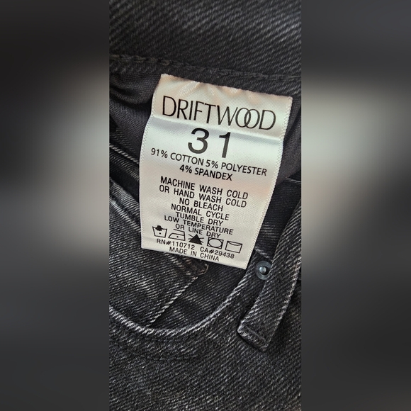 Driftwood Audrey Straight Toujours Jeans In Dark Night Size 31 - Picture 9 of 9